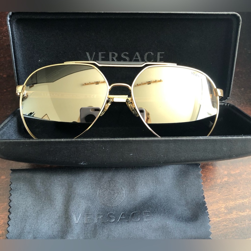 Versace Gold Frame Sunglasses~ like New